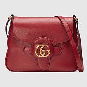 GUCCI Small messenger bag with Double G (Red leather) ‎648934 1U10T 6638  - 1
