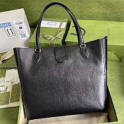 GUCCI Medium tote with Double G (Black leather) ‎649577 1U10T 1000 - 5