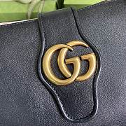 GUCCI Medium tote with Double G (Black leather) ‎649577 1U10T 1000 - 6