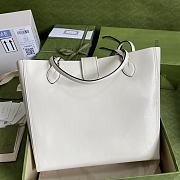 GUCCI Medium tote with Double G (White leather) 649577 1U10T 9022 - 4