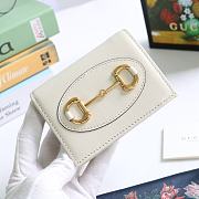 GUCCI Horsebit 1955 card case wallet (White leather) ‎621887 0YK0G 9022 - 1