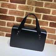 GUCCI Horsebit 1955 small top handle bag (Black leather) 627323 - 4