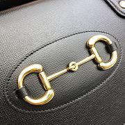 GUCCI Horsebit 1955 small top handle bag (Black leather) 627323 - 3
