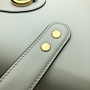 GUCCI Horsebit 1955 small top handle bag (White leather) 627323 - 4