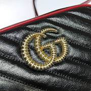 GUCCI GG Marmont small matelassé shoulder bag (Red grams) 447632 - 2