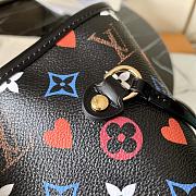 LV Neverfull Medium Handbag Shopping Bag (Black_White Poker) M57452 32cm - 6