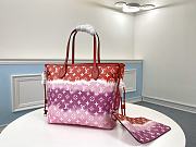 LV Escale Neverfull MM (Red_Pink) M45127 Size 31x 28.5 x 17 cm - 4
