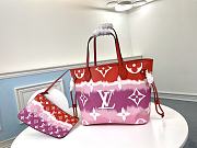 LV Escale Neverfull MM (Red_Pink) M45127 Size 31x 28.5 x 17 cm - 1