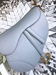 Dior Saddle Bag (Gray Grained Calfskin) M0446CBAA_M41G - 4