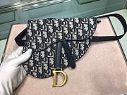 Dior Saddle Belt Bag (Dark Blue Dior Oblique Jacquard Canvas) S5632 - 1