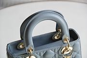 Dior Lady My ABCDIOR Bag (Cloud Blue Cannage Lambskin) M0538OCEA_M81B - 3