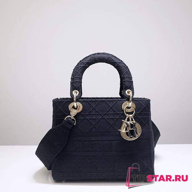 Dior Lady (Black) 44532 Size 24x20x11cm - 1