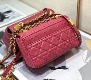 Dior Small Caro Bag (Pink) Supple Cannage Calfskin  - 2