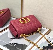 Dior Small Caro Bag (Pink) Supple Cannage Calfskin  - 6