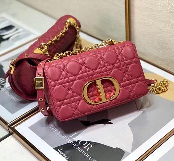 Dior Small Caro Bag (Pink) Supple Cannage Calfskin 