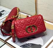 Dior Small Caro Bag (Raspberry) Supple Cannage Calfskin M9241UWHC_M14F - 1