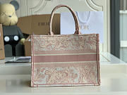 Dior Small Book Tote (Pink) Toile de Jouy Embroidery 36cm M1296ZTDT_M956 - 2