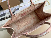 Dior Small Book Tote (Pink) Toile de Jouy Embroidery 36cm M1296ZTDT_M956 - 4