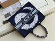Dior Large Book Tote (Blue Navy) Toile de Jouy Embroidery 41cm - 4