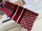 Dior Small Book Tote (Burgundy) Dior Oblique Embroidery 36cm M1296ZRIW_M974 - 5