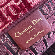Dior Large Book Tote (Burgundy) Dior Oblique Embroidery 42cm M1286ZRIW_M974 - 4