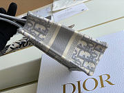 Dior Mini Book Tote (Gray) Dior Oblique Embroidery S5475ZRIW_M932 - 2