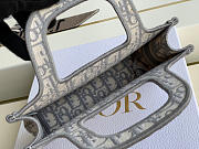 Dior Mini Book Tote (Gray) Dior Oblique Embroidery S5475ZRIW_M932 - 3