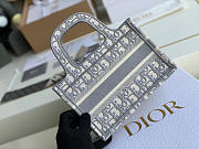 Dior Mini Book Tote (Gray) Dior Oblique Embroidery S5475ZRIW_M932 - 5