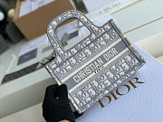 Dior Mini Book Tote (Gray) Dior Oblique Embroidery S5475ZRIW_M932 - 6