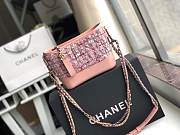 CHANEL'S Gabrielle Small Hobo Bag Tweed (Pink) 91810 - 1