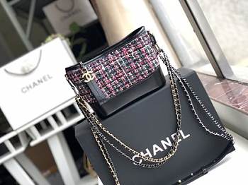 CHANEL'S Gabrielle Small Hobo Bag Tweed (Black) 91810