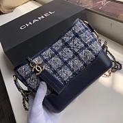 CHANEL'S Gabrielle Small Hobo Bag Tweed (Dark Blue) 91810 - 3