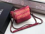 CHANEL'S Gabrielle Small Hobo Bag Tweed (Red Rouge) 91810 - 6