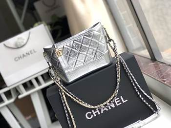 CHANEL'S Gabrielle Small Hobo Bag (Silver) 91810
