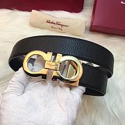 Ferragamo original single leather with 3.5 bright gold width - 2