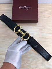 Ferragamo original single leather with a 3.5-gold band width - 1