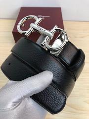 Ferragamo original single leather with a width of 3.5 silver - 6