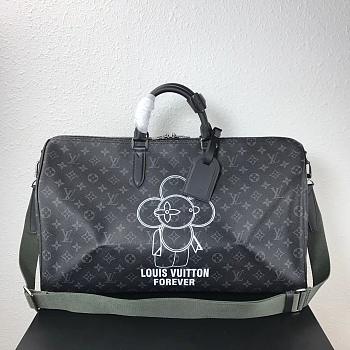 LV Original Single KEEPALL Travel Bag (Black) M43862