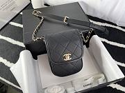 Chanel Mobile Phone Bag (Black) 18cm  - 1