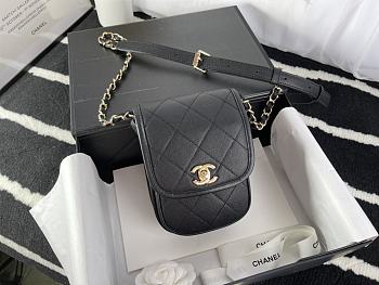 Chanel Mobile Phone Bag (Black) 18cm 