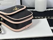 Chanel Mobile Phone Bag (Black_Orange) 18cm  - 4