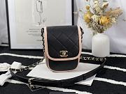 Chanel Mobile Phone Bag (Black_Orange) 18cm  - 1