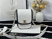 Chanel Mobile Phone Bag (Black_White) 18cm  - 1