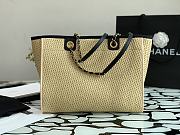 CHANEL Woven Beach Large Shopping Bag (Beige) 38cm - 5