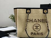 CHANEL Woven Beach Large Shopping Bag (Beige) 38cm - 4