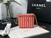 Chanel Small Striped Box Cosmetic Bag - 1
