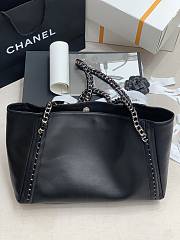 CHANEL Tote Bag Shopping Bag (Black) A2021 - 5