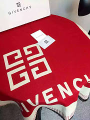 Givenchy F Big Red Scarf - 3