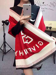 Givenchy F Big Red Scarf - 2