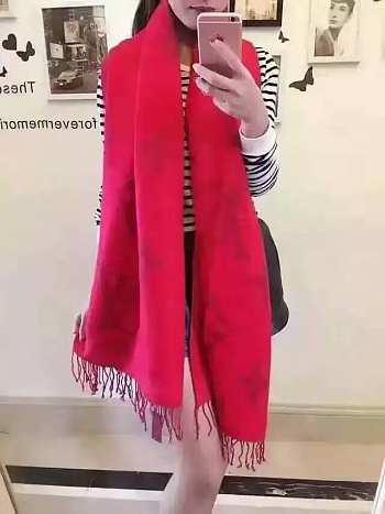 LV Red Scarf